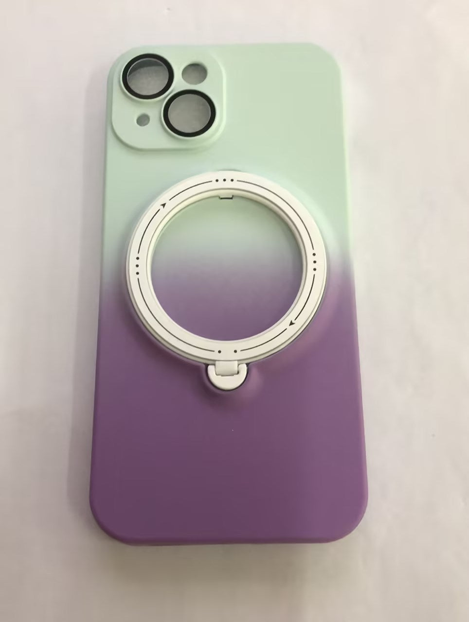 Applicable Mobile Phone, Integrated Support Magnetic Gradient Two-color Silicone Drop-resistant Soft Cover
